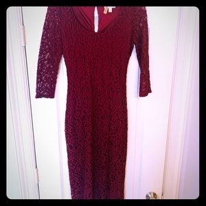 Beautiful Burgundy Lace Dress
